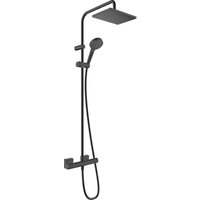 Varnish Shape Duschsäule 230 1jet EcoSmart 9l/min mit Thermostatmischer, Mattschwarz (HG-26097670) - Hansgrohe von Hansgrohe