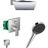 Hansgrohe Vernis Shape Rainfinity All-in-One Unterputz-Duschset mit Kopfbrause 230 XXL + Handbrause mit 3 Strahlarten (VernisRainfinity-1) von Hansgrohe