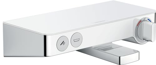 hansgrohe ShowerTablet Select 300 Aufputz Wannenthermostat, für 2 Funktionen, Weiß/Chrom von hansgrohe