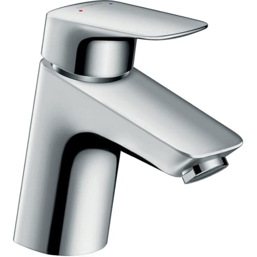 hansgrohe Wasserhahn Logis für Niederdruck (Armatur mit Auslauf Höhe 70mm und Push-Open Ablaufgarnitur) Chrom von hansgrohe