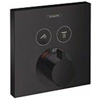 ShowerSelect Thermostat, Unterputz, 2 Verbraucher, 15763, Farbe: Schwarz Matt - 15763670 - Hansgrohe von Hansgrohe