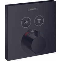 Shower Select - Thermostatarmatur - Unterputz für 2 Verbraucher, schwarz matt 15763670 - Hansgrohe von Hansgrohe