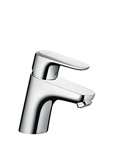 hansgrohe Waschtischarmatur Eos M, Wasserhahn Bad mit Auslaufhöhe 50mm, mit Push-Open Ablauf, energiesparend, Chrom von hansgrohe