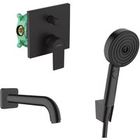 Vernis Shape Pulsify Einbau-Badewannen-/Duschset mit 3-Strahl-Handbrause + Auslauf, Mattschwarz - Hansgrohe Vernis Shape Pulsify Einbau-Badewannen-/Duschset mit 3-Strahl-Handbrause + Auslauf, Mattschwarz - Hansgrohe von Hansgrohe