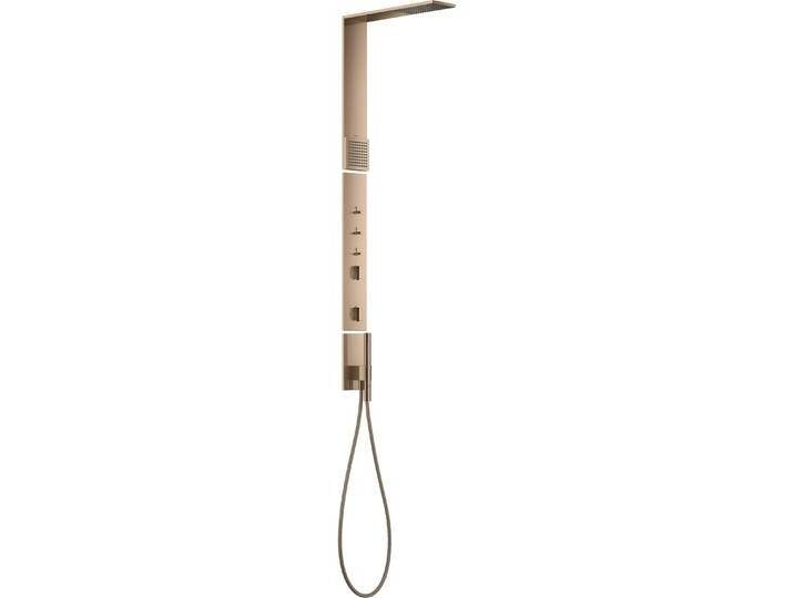 hansgrohe, Duschsystem, AXOR ShowerComposition Duschpaneel, mit Thermostat, Kopfbrause 110/220, Schulterbrause, in von Hansgrohe