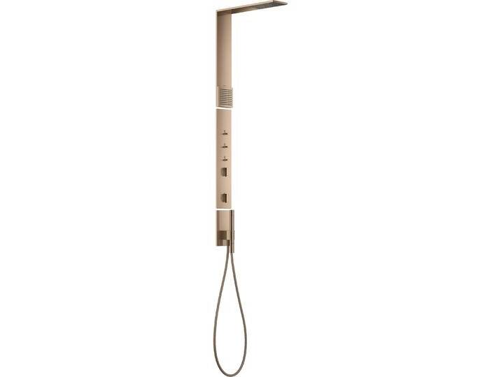 hansgrohe, Duschsystem, AXOR ShowerComposition Duschpaneel, mit Thermostat, Kopfbrause 110/220, Schulterbrause, in von Hansgrohe
