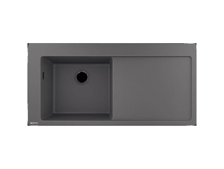 hansgrohe, Spülbecken, HG Einbauspüle 450 m Abtr. rechts S5110-F450 Steingrau (Einbauspüle, 51 cm, 105 cm) von Hansgrohe