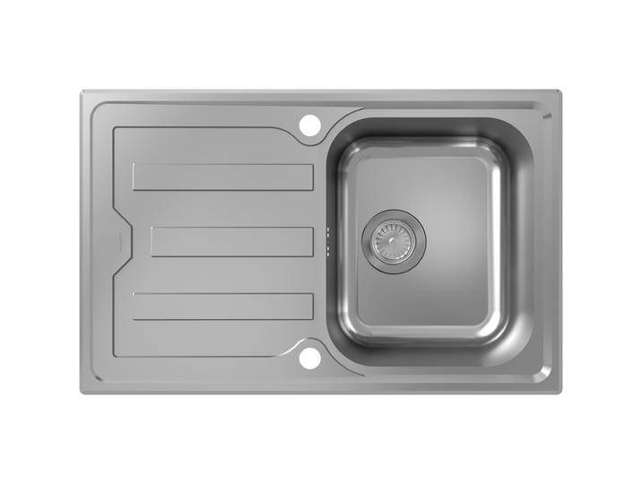 hansgrohe, Spülbecken, S44 Einbauspüle 342, Edelstahl, mit Abtropffläche kurz, 790x500mm, 43364800 (Einbauspüle, 50 cm, 79 cm) von Hansgrohe