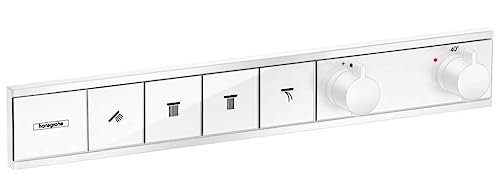 hansgrohe Unterputz Thermostat RainSelect (für 4 Funktionen) Mattweiß von hansgrohe