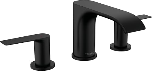 hansgrohe 3-Loch Waschtischarmatur Vivenis, Wasserhahn Bad mit Auslauf Höhe 90 mm, mit Zugstange, Badarmatur wassersparend, Mattschwarz hansgrohe 3-Loch Waschtischarmatur Vivenis, Wasserhahn Bad mit Auslauf Höhe 90 mm, mit Zugstange, Badarmatur wassersparend, Mattschwarz von hansgrohe