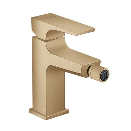 hansgrohe 32520140 Metropol Hebelgriff und Push-Open Ablaufgarnitur Brushed Bronze Einhebel-Bidetmischer von hansgrohe