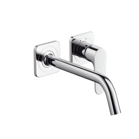 hansgrohe AXOR Citterio M Einhebel Waschtischmischer Unterputz mit Rosetten und langem Auslauf Wandmontage, Farbe: Chrom von Hansgrohe