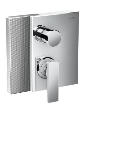 hansgrohe AXOR Edge Einhebel-Wannenmischer Unterputz mit integrierter Sicherungskombination nach EN1717, Diamantschliff, Farbe: Brushed Bronze von Hansgrohe