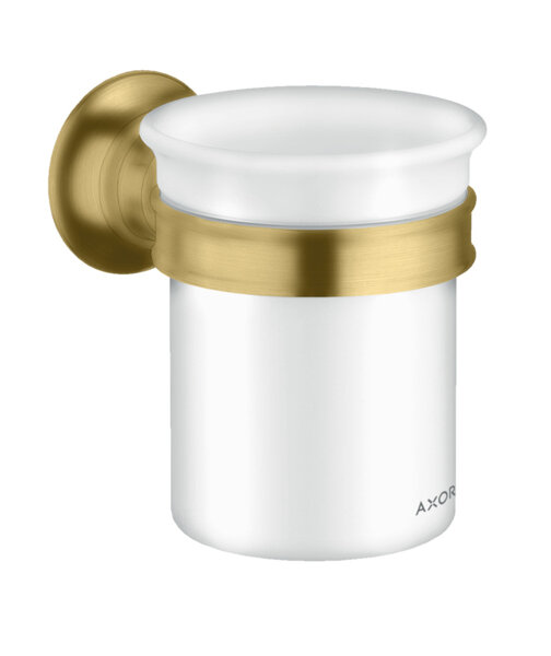 hansgrohe AXOR Montreux Zahnputzbecher, Farbe: Brushed Gold Optic von Hansgrohe