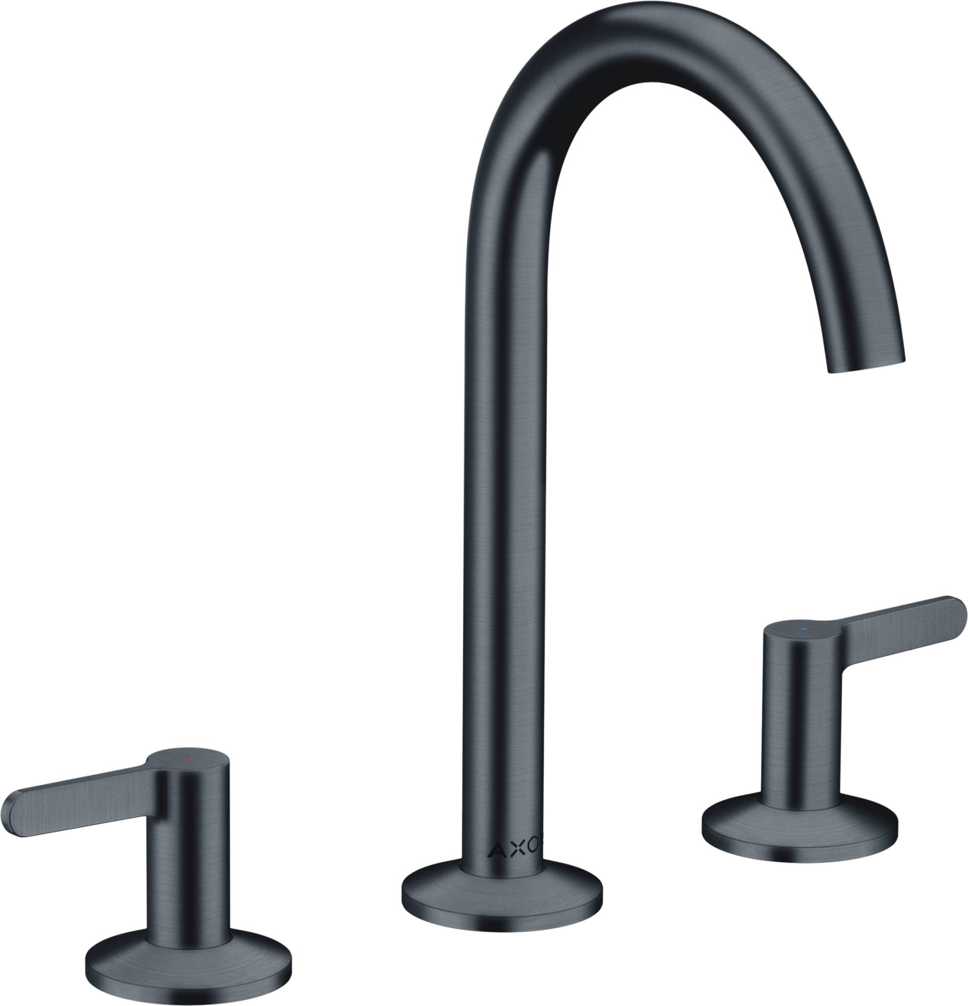 hansgrohe AXOR One 3-Loch Waschtischarmatur 170 mit Push-Open Ablaufgarnitur, Ausladung 140mm, 48050340 von Hansgrohe