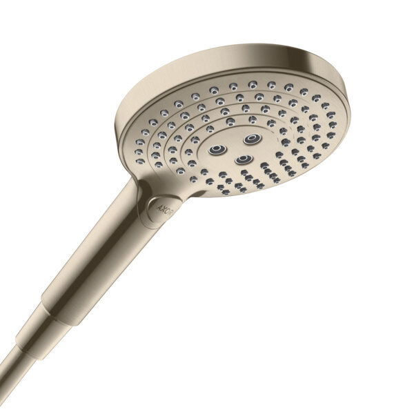 hansgrohe AXOR ShowerSolutions Handbrause 120 3jet EcoSmart 9 l/min, Farbe: Brushed Nickel von Hansgrohe