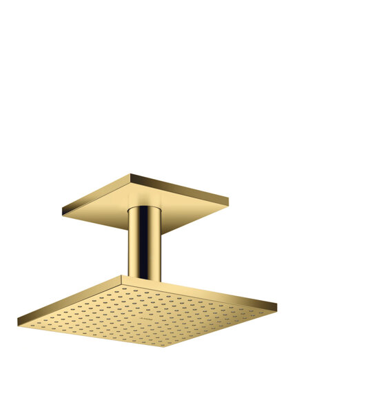hansgrohe AXOR ShowerSolutions Kopfbrause 250/250 1jet, Deckenanschluss, Farbe: Polished Gold Optic von Hansgrohe