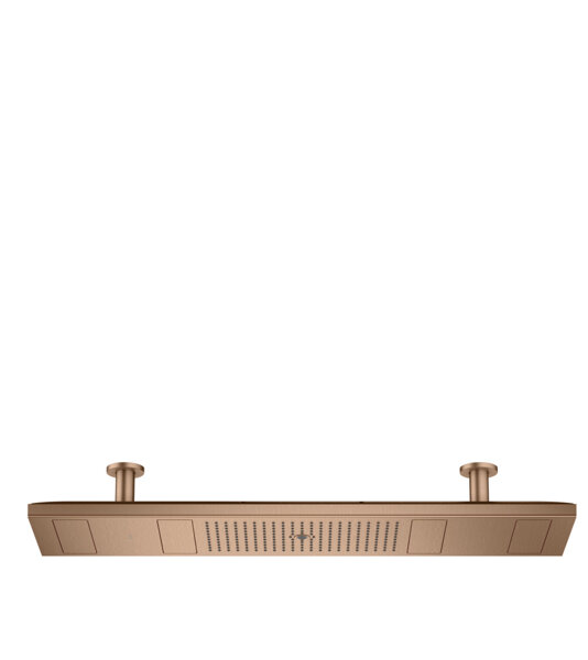 hansgrohe AXOR ShowerSolutions ShowerHeaven 1200/300 4jet, Beleuchtung 2700 K, Farbe: Brushed Red Gold von Hansgrohe