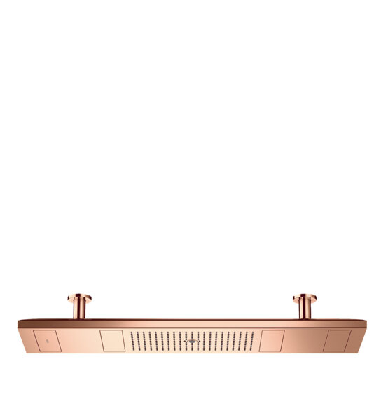 hansgrohe AXOR ShowerSolutions ShowerHeaven 1200/300 4jet, Beleuchtung 2700 K, Farbe: Polished Red Gold von Hansgrohe