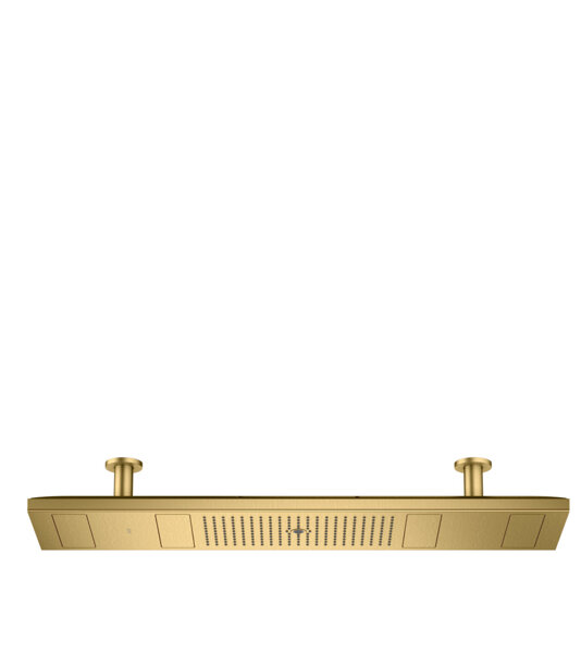 hansgrohe AXOR ShowerSolutions ShowerHeaven 1200/300 4jet, Beleuchtung 3700 K, Farbe: Brushed Gold Optic von Hansgrohe