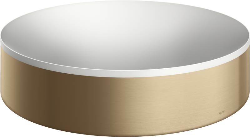 hansgrohe AXOR Suite Aufsatzwaschtisch, rund, D 400mm, mit Metallrahmen, ohne Überlauf, SOLIDSurface, 42001140 von Hansgrohe