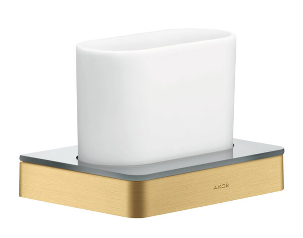 hansgrohe AXOR Universal Accessories Zahnputzbecher, Farbe: Brushed Gold Optic von Hansgrohe