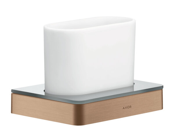 hansgrohe AXOR Universal Accessories Zahnputzbecher, Farbe: Brushed Red Gold von Hansgrohe