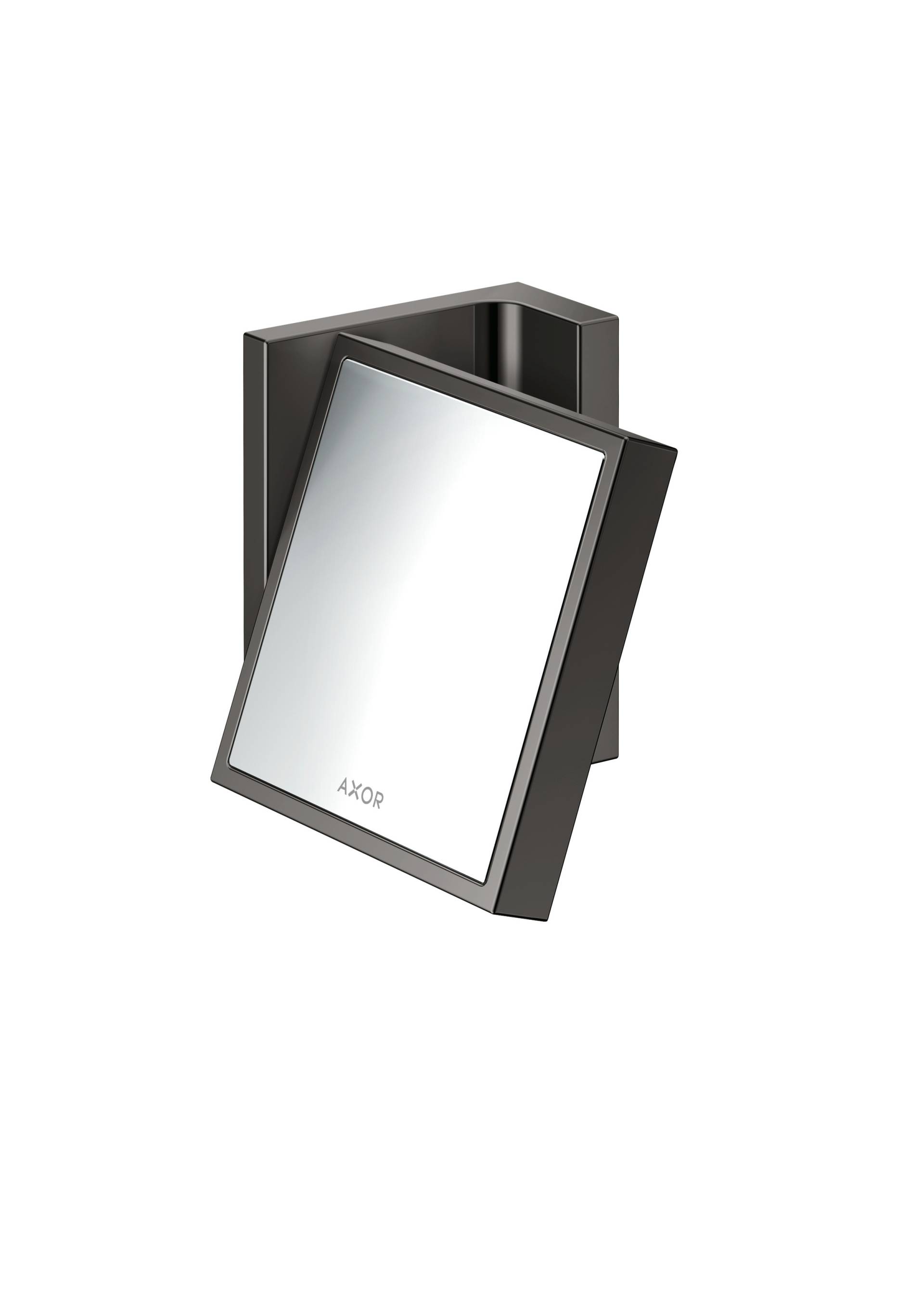 hansgrohe AXOR UNIVERSAL Rectangular Rasierspiegel, Vergrößerung 1,7-fach, neigbar, Rahmen Metall, 42649330 von Hansgrohe