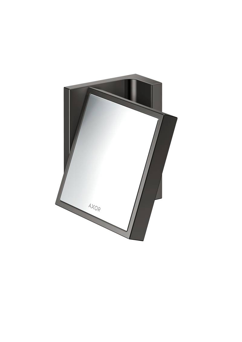 hansgrohe AXOR UNIVERSAL Rectangular Rasierspiegel, Vergrößerung 1,7-fach, neigbar, Rahmen Metall, 42649330 von Hansgrohe