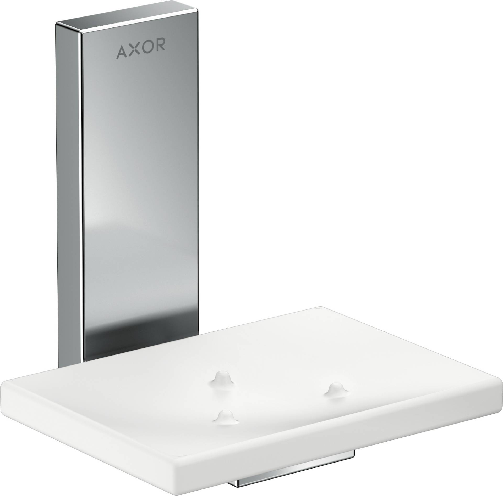 hansgrohe AXOR UNIVERSAL Rectangular Seifenschale, Metall, Ablage Glas, 42605000 von Hansgrohe