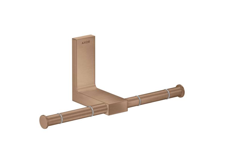 hansgrohe AXOR UNIVERSAL Rectangular Toilettenpapierhalter, Metall, doppelt, 42657310 von Hansgrohe