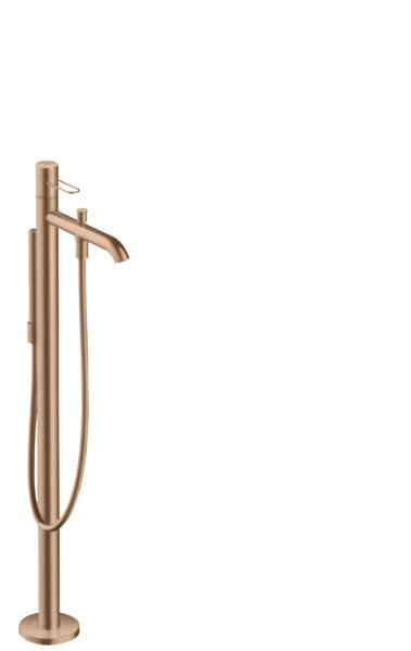 hansgrohe AXOR Uno Einhebel-Wannenmischer, bodenstehend, Bügelgriff, Ausladung 	259mm, Farbe: Brushed Red Gold von Hansgrohe