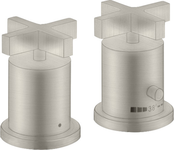 hansgrohe AXOR Citterio 2-Loch Wannenrandthermostat mit Kreuzgriffen, 39480800 von Hansgrohe