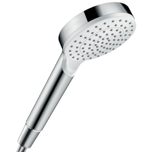 hansgrohe wassersparender Duschkopf Crometta, Sparduschkopf, Duschbrause, Weiß/Chrom von hansgrohe