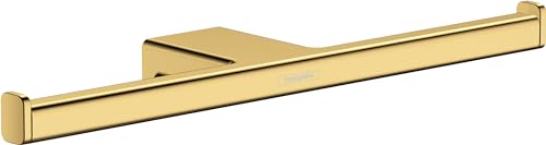 hansgrohe Doppel-Toilettenpapierhalter AddStoris, Doppelpapierrollenhalter Polished Gold Optic von hansgrohe