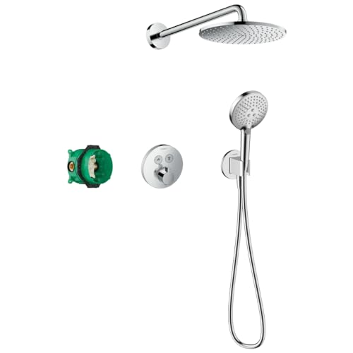 hansgrohe Duschset Raindance S 240 Unterputz (6 in 1), Duschsystem mit Kopfbrause, Duschthermostat, Duschkopf, Duschschlauch inkl. Grundkörper und Halterungen, Chrom von hansgrohe