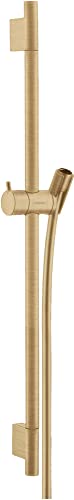 hansgrohe Duschstange Unica' S Puro 0,65m mit Brauseschlauch 1,60m, Brushed Bronze von hansgrohe