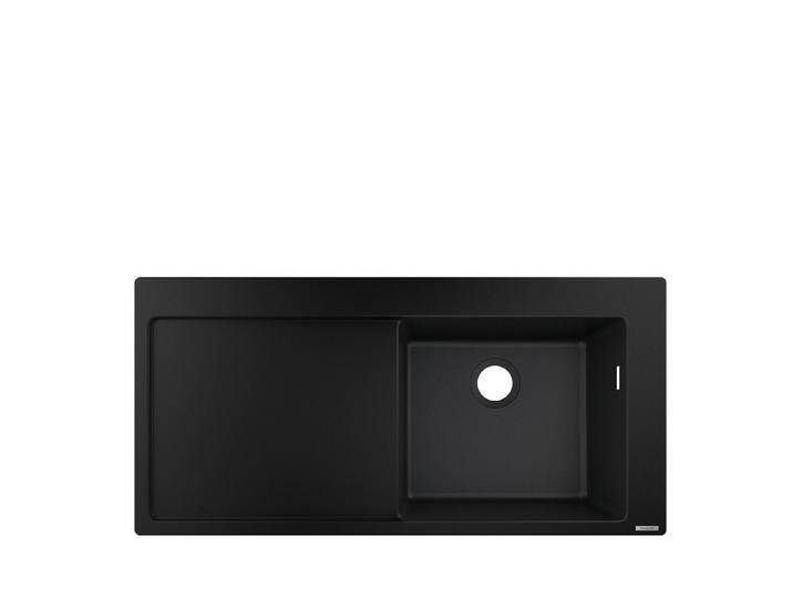 hansgrohe Einbauspüle S51 S514-F450 Einbauspüle 450 mit Abtropffläche links Graphitschwarz von Hansgrohe
