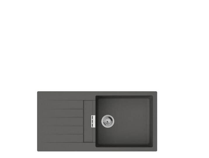hansgrohe Einbauspüle S52 S520-F480 Einbauspüle mit automatischer Ablaufgarnitur Steingrau von Hansgrohe