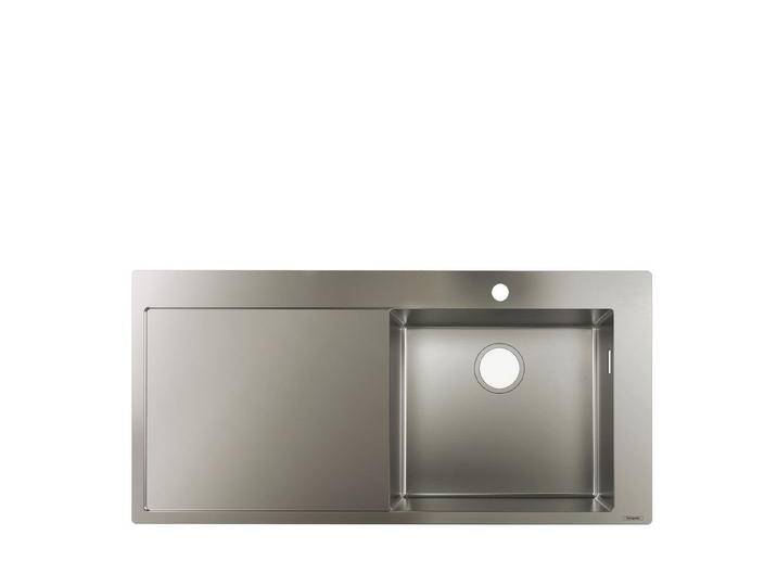 hansgrohe Einbauspüle S71 S715-F450 Einbauspüle 450 mit Abtropffläche links Edelstahl von Hansgrohe