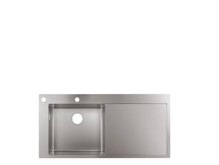 hansgrohe Einbauspüle S71 S718-F450 Einbauspüle 450 mit Abtropffläche rechts Edelstahl von Hansgrohe