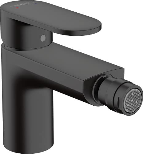 hansgrohe Einhebel-Bidetmischer Vernis Blend, Bidetarmatur mit Zugstange, wassersparend, Mattschwarz von hansgrohe