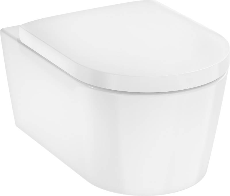 hansgrohe EluPura S Wand WC Set 540 AquaHelix Flush, SmartClean mit WC-Sitz SoftClose und QuickRelease, 61186450 von Hansgrohe