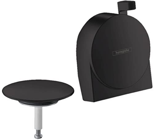 hansgrohe Exafill S - Wanneneinlauf Fertigset, für die Montage wird ein passender Grundkörper benötigt, Mattschwarz, 58117670 von hansgrohe