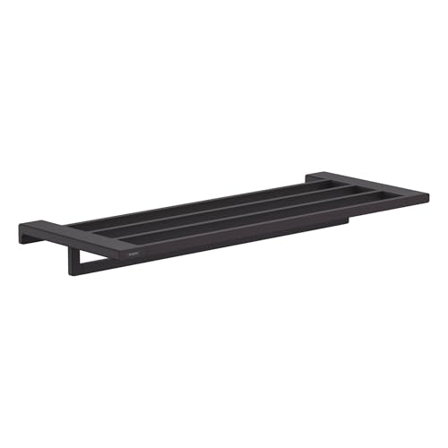 hansgrohe AddStoris - Handtuchablage mit Handtuchhalter, Badetuchhalter für Wandmontage, verdeckte Befestigung, Badezimmer Zubehör, Mattschwarz, 41751670 hansgrohe AddStoris - Handtuchablage mit Handtuchhalter, Badetuchhalter für Wandmontage, verdeckte Befestigung, Badezimmer Zubehör, Mattschwarz, 41751670 von hansgrohe
