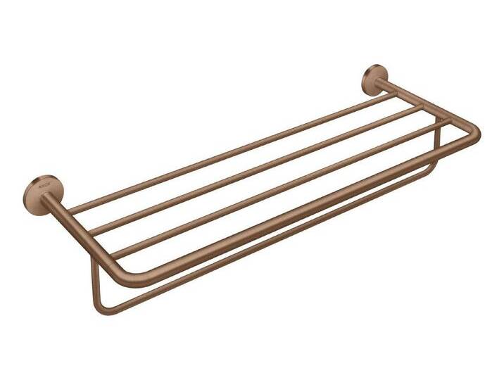 hansgrohe Handtuchregal Axor Universal Circular, Handtuchablage mit Handtuchhalter, Brushed Red Gold von Hansgrohe