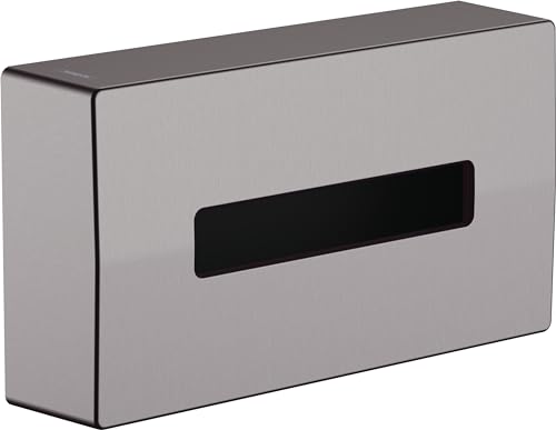 hansgrohe Kosmetiktuchox AddStoris, Taschentuchbox, Brushed Black Chrome von hansgrohe