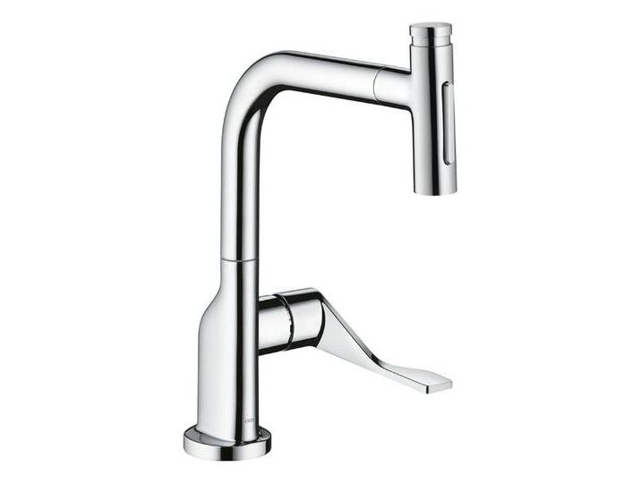 hansgrohe Küchenarmatur Axor Citterio 230 Küchenmischer Select 2jet mit Ausziehbrause und sBox, Edelstahl von Hansgrohe
