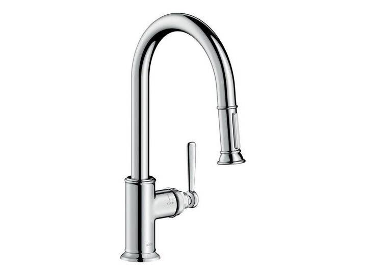 hansgrohe Küchenarmatur Axor Montreux 180 Küchenmischer mit Ausziehbrause, Edelstahl Finish von Hansgrohe