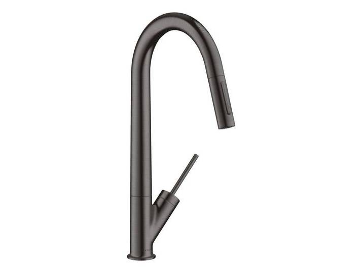 hansgrohe Küchenarmatur Axor Starck 270 Einhebel-Küchenmischer mit Ausziehbrause, Brushed Black Chrome von Hansgrohe